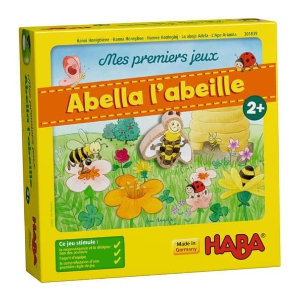HABA samarbetsspel - Mina första spel - Abella the bee - Lär dig färger - 2 år och uppåt
