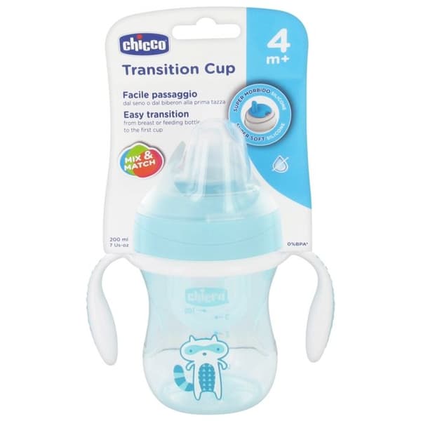 Chicco Baby Transition Cup - Blue Raccoon - 200ml