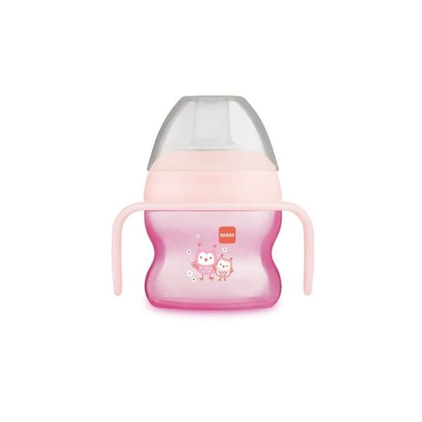 Mam - ZEDMM221F - Starter Cup med halkfria handtag och pip, 4 månader 150 ml, rosa