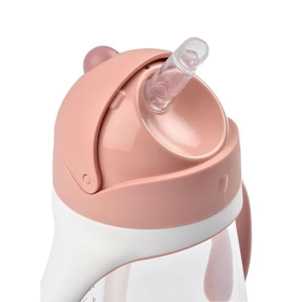 2 i 1 barnhalmkopp 300 ml - BEABA - gammalrosa - läcksäker och läcksäker