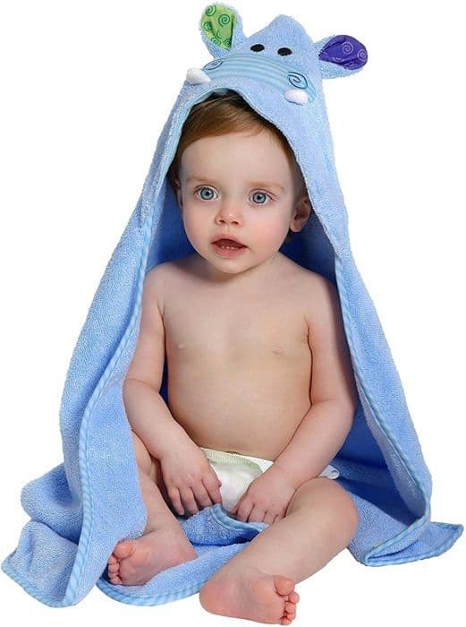 Badutflykt - Zoocchini badponcho - 152 - Babybadhandduk Henry L'Hippo Mönster