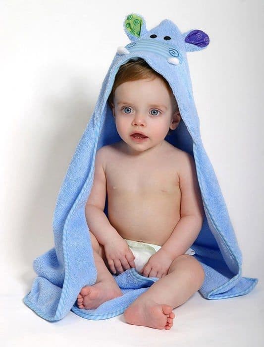 Badutflykt - Zoocchini badponcho - 152 - Babybadhandduk Henry L'Hippo Mönster