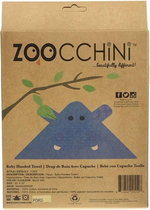 Badutflykt - Zoocchini badponcho - 152 - Babybadhandduk Henry L'Hippo Mönster