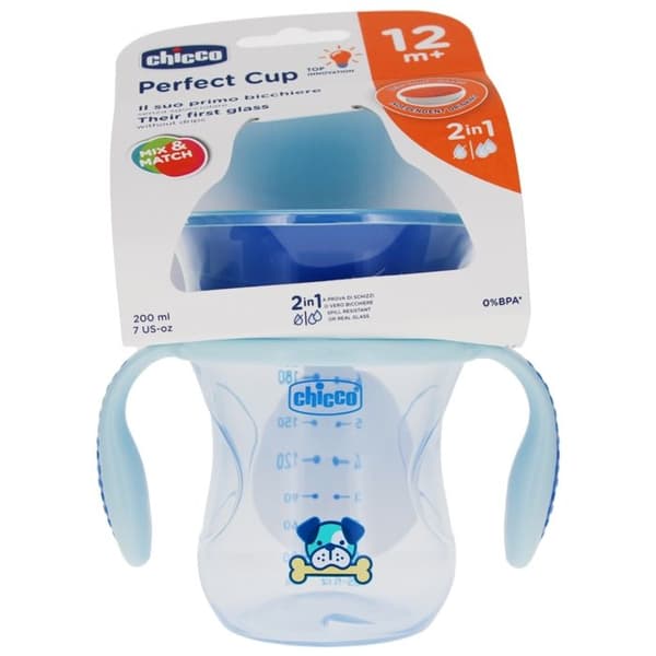 Tazza - CHICCO - Perfect Ippopotamo Blu - 200 ml - För pojkar - 12 månader+