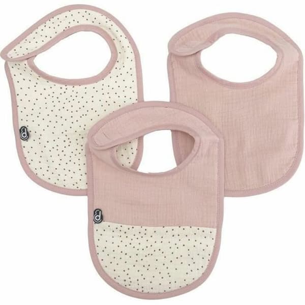 Ruokalappu Domiva Pinkki Puuvilla 3 Kappaletta (3 osaa)