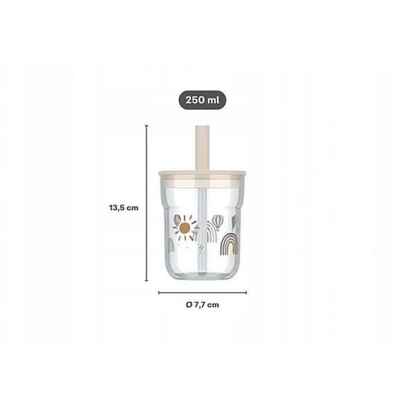 Tasse med näsa - mugg - läromedel glas Mepal BARNGLAS MED SUGRÖR MIO 250ML FAIRY GARDEN 108023065406