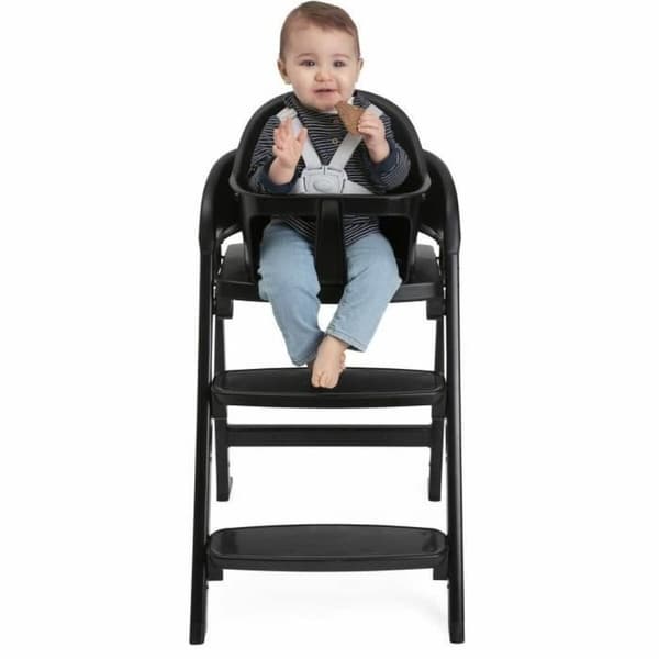 Trone Chicco Crescendo Lite cairo coal Sort Rustfrit stål