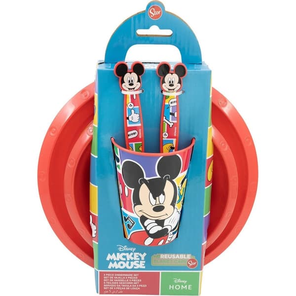 Sæt med spiseting til børn Mickey Mouse CZ11311 (5 Dele)