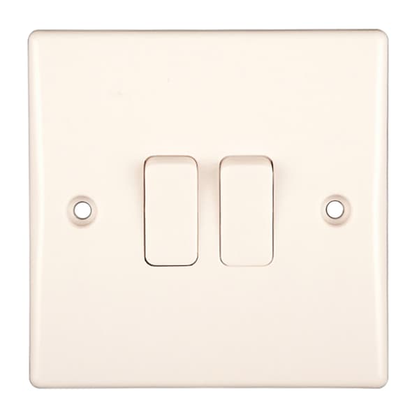 Dencon Slimline 10A 2-vejsafbryder til BS3676