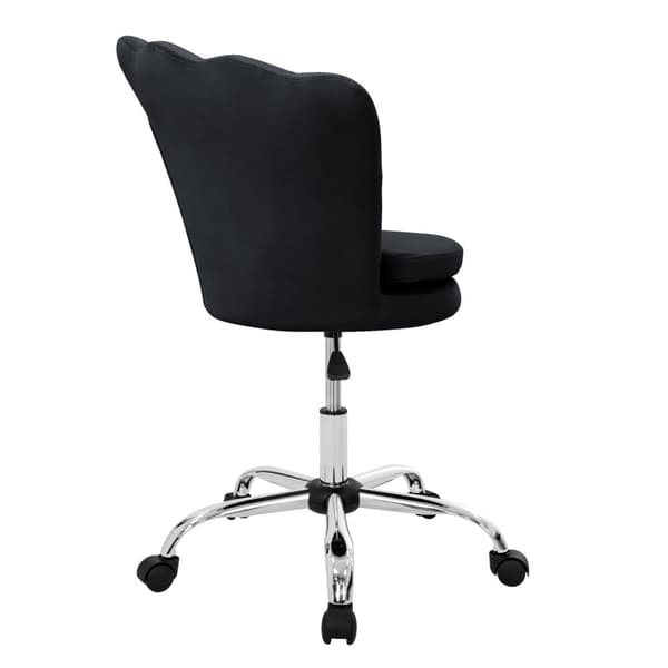 Kontorstol med hjul og ryglæn skaldesign 68x68 cm petrolfløjl metalstel ML-design