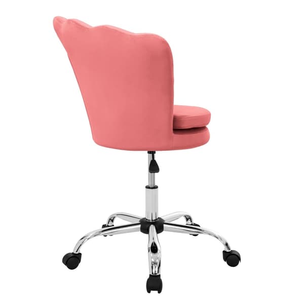Kontorstol med hjul og ryglæn skaldesign 68x68 cm petrolfløjl metalstel ML-design