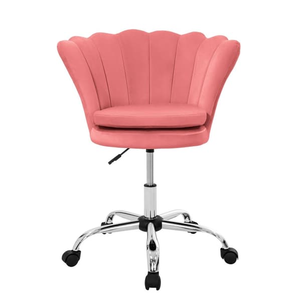 Kontorstol med hjul og ryglæn skaldesign 68x68 cm petrolfløjl metalstel ML-design