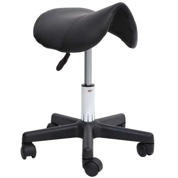 Rullende Skammel, 35x38x43-55 cm, Sort