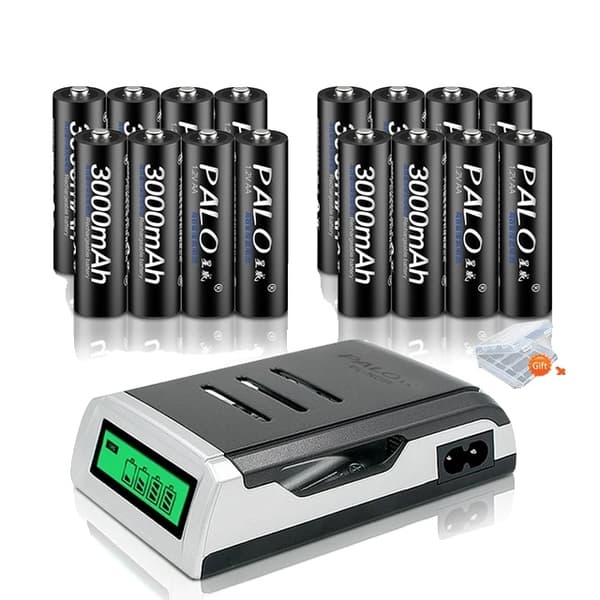 Genopladeligt AA-batteri, 3000mAh, NI-MH, 8 aa 1 oplader