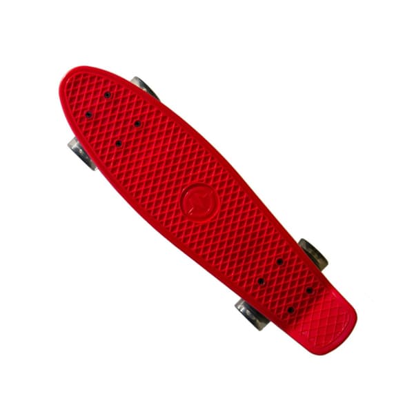 MASTER 22 skateboard med glödande hjul - Röd