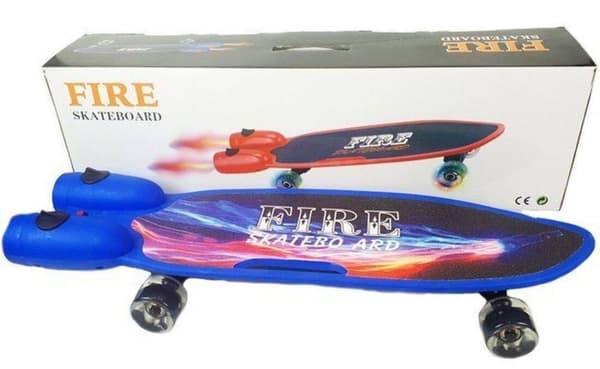 SKATEBOARD ILDBRÆT LYDENDE HJUL RØGLYD HJUL 6 CM LED MADEJ