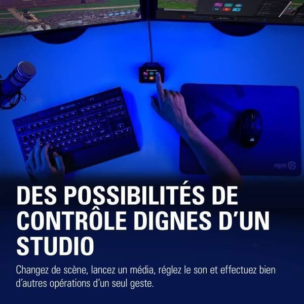 Corsair Elgato Stream Deck Mini - Controller för Live Content Creation med sex anpassningsbara LCD-tangenter, för Windows 1