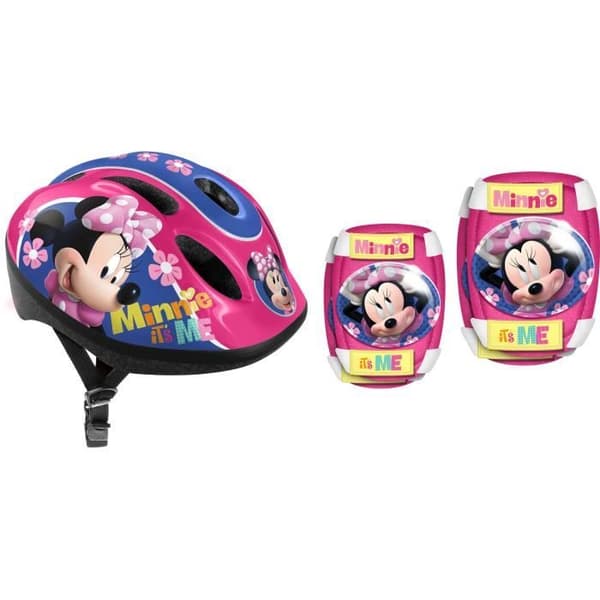 DISNEY MINNIE Combohjälm + knäskydd + armbågsskydd