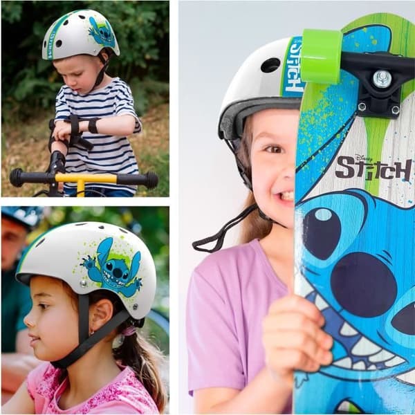 Skridskohjälm - DISNEY - STITCH - Justerbar huvudomkrets 53/57 cm - Intern ventilation och skum för större komfort