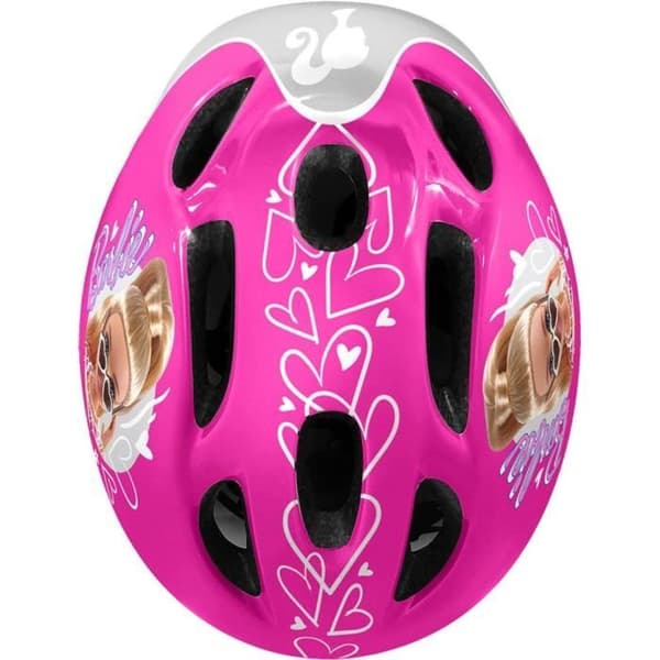Hjälm + Armbåge/Knäskydd STAMP - Barbie - Rosa - Barn