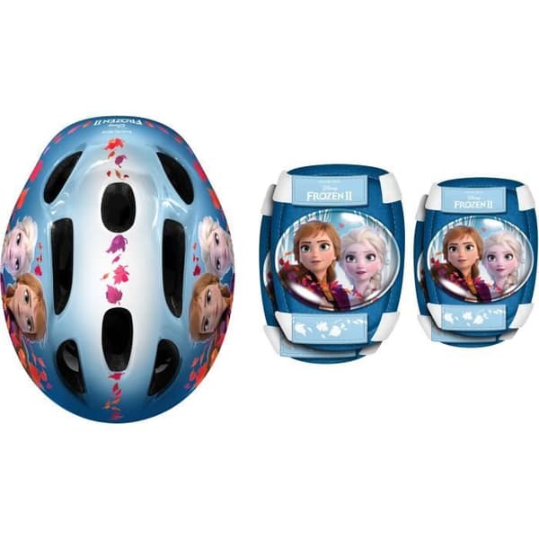 Hjälm + Knäskydd + Armbågsskydd FROZEN II - Storlek 50-56 cm