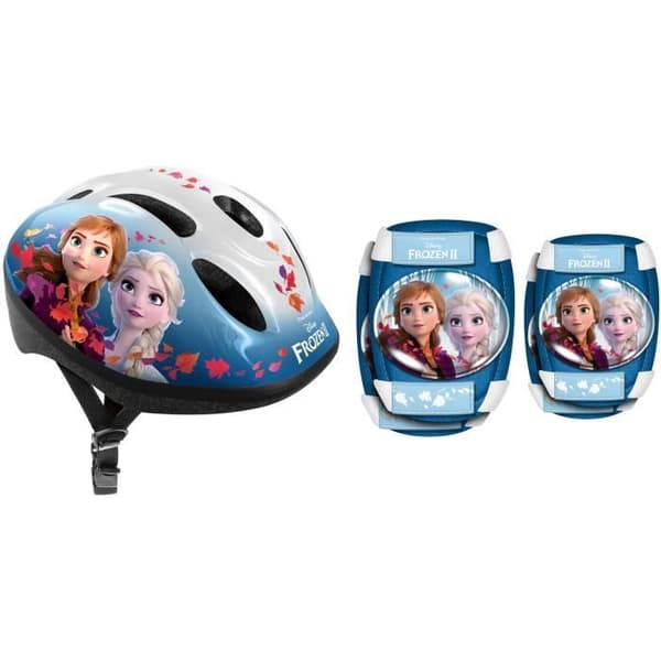 Hjälm + Knäskydd + Armbågsskydd FROZEN II - Storlek 50-56 cm