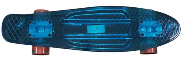 MCU-Sport Blå Transparent LED Skateboard m/LED LJUS + ABEC7