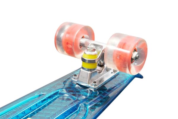 MCU-Sport Blå Transparent LED Skateboard m/LED LJUS + ABEC7