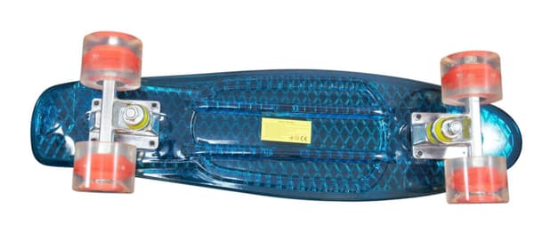 MCU-Sport Blå Transparent LED Skateboard m/LED LJUS + ABEC7