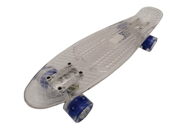 MCU-Sport Vit Transparent LED Skateboard m/LED Ljus + ABEC7