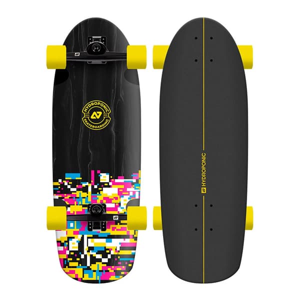 Hydroponic Surfskate Rounded 30´´ Musta 10 Inches