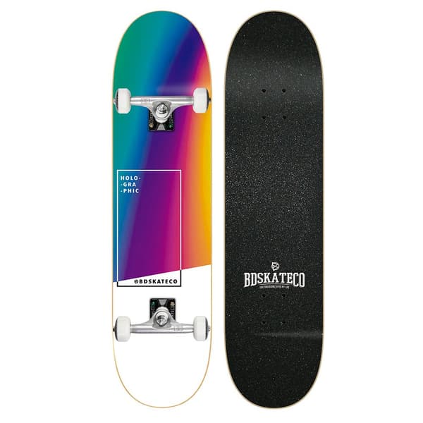 Bdskateco Skateboard Holographic Rainbow 8.0´´ Durchsichtig