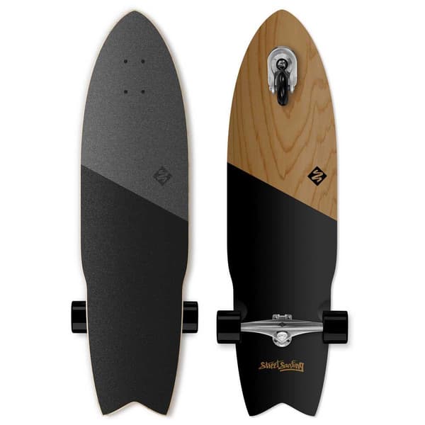 Street Surfing Pumpande Surfskate Shark Attack Brun