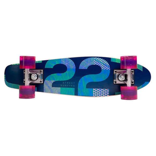 Street Surfing Skateboard Beach Board Wood Twenty Two 25´´ Silver