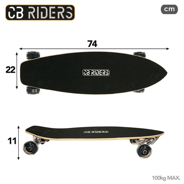 Colorbaby 4 4 Cm Ryttere Børne Skateboard Gylden