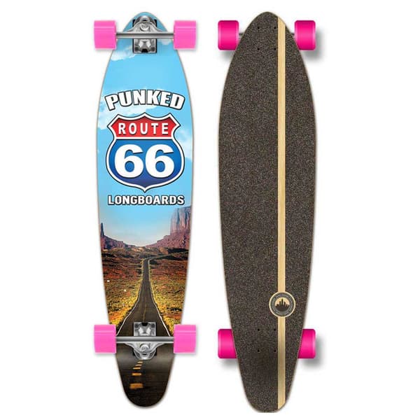 Yocaher Longboard Kicktail Ruoute 66 The Run 40´´ Monivärinen 10 Inches