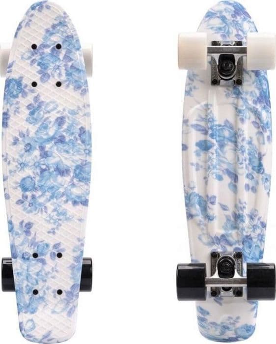 Skateboard - shortboard - longboard - Meteorpack - D1243 - Flerfärgad Skateboard Flower Blue (22608)