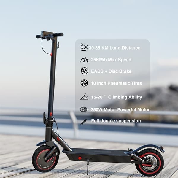 Lamtier T1 Pro 10'' taittuva sähköpotkulauta, 350W moottori, 10.4AH akku, etuveto, huippunopeus: 25KM/H