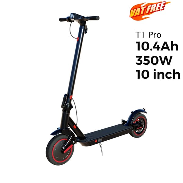 Lamtier 10'' hopfällbar elsparkcykel, 350W motor, 10.4AH batteri, framhjulsdrift, stötdämpare fram och bak