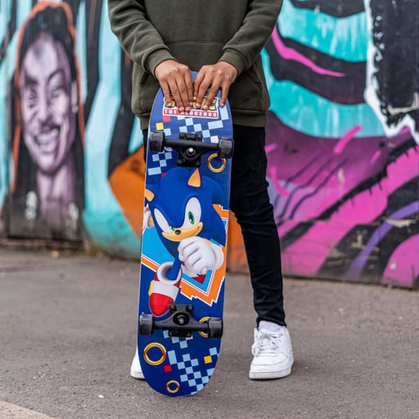 Sonic Wooden Skateboard till Barn