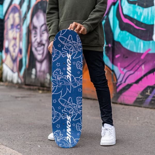Sonic Wooden Skateboard till Barn