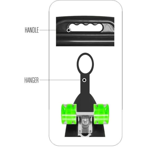 STAMP Skateboard 24" x 7" SKIDS CONTROL med upplyst handtag och hjul