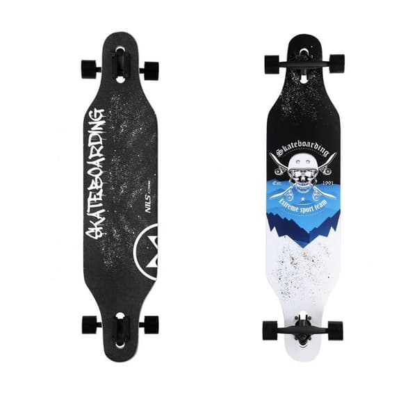 Longboard - NILS Extreme - Skalle - 103,5 x 24 cm - 4 hjul - 80 kg max användare
