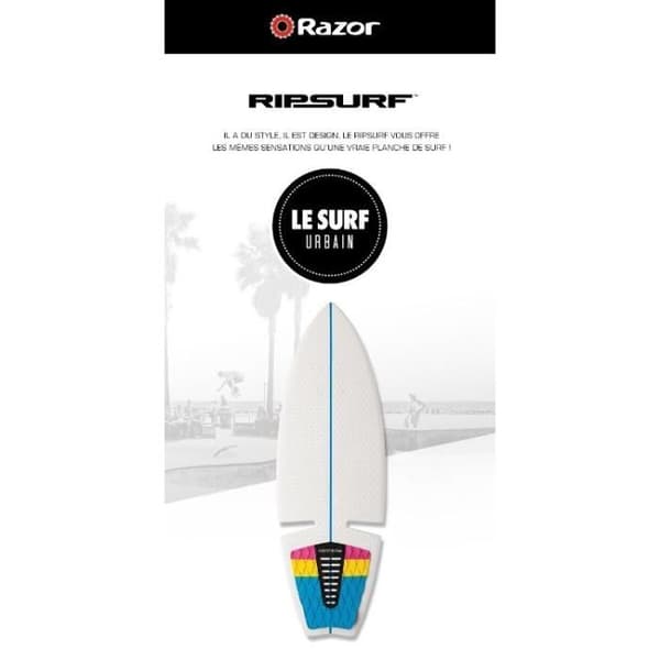 RAZOR Surfbräda - RIPSURF - Skateboard Vit-Multicolor