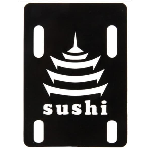 Riser SUSHI SKATEBOARD PAGODA - Vit - Mjuk urethan kuddar - Storlek 1/8 - Såld i 2-pack