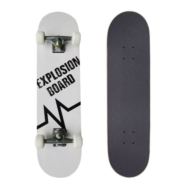 MASTER Eksplosionsbræt Skateboard - Hvid