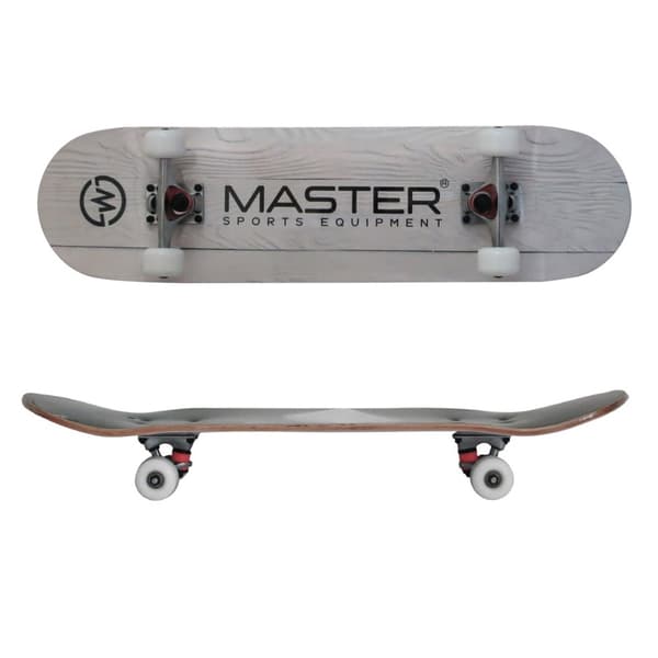 Klassisk Skateboard MASTER Experience Board - Træ Hvid