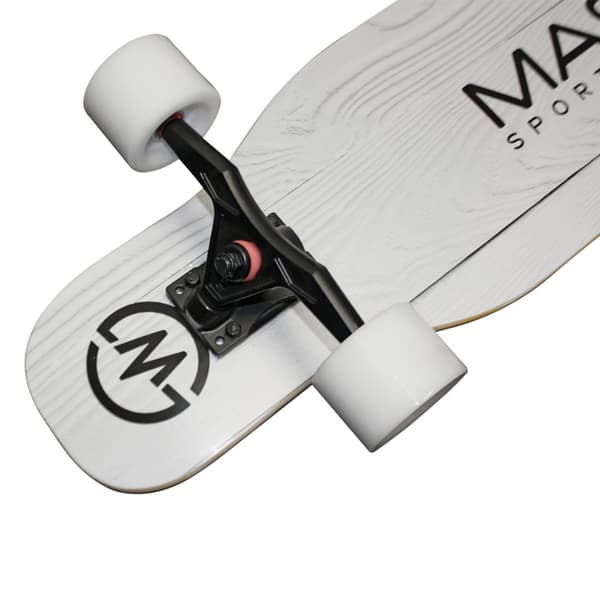 Longboard MASTER 42" Lönnskateboard 107cm - Mönster: Vitt Trä