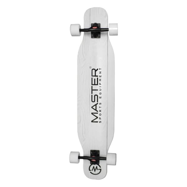 Longboard MASTER 42" Lönnskateboard 107cm - Mönster: Vitt Trä