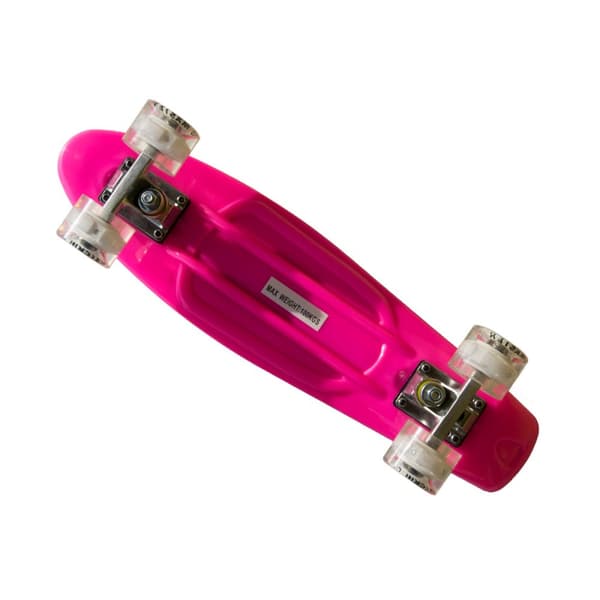 MASTER 22 skateboard med lysende hjul - Pink